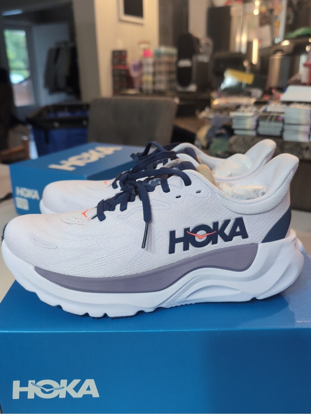 Hoka One One Arahi 8 Womens Size 8.5 Purple Blue Athletic Running Shoes Sneakers